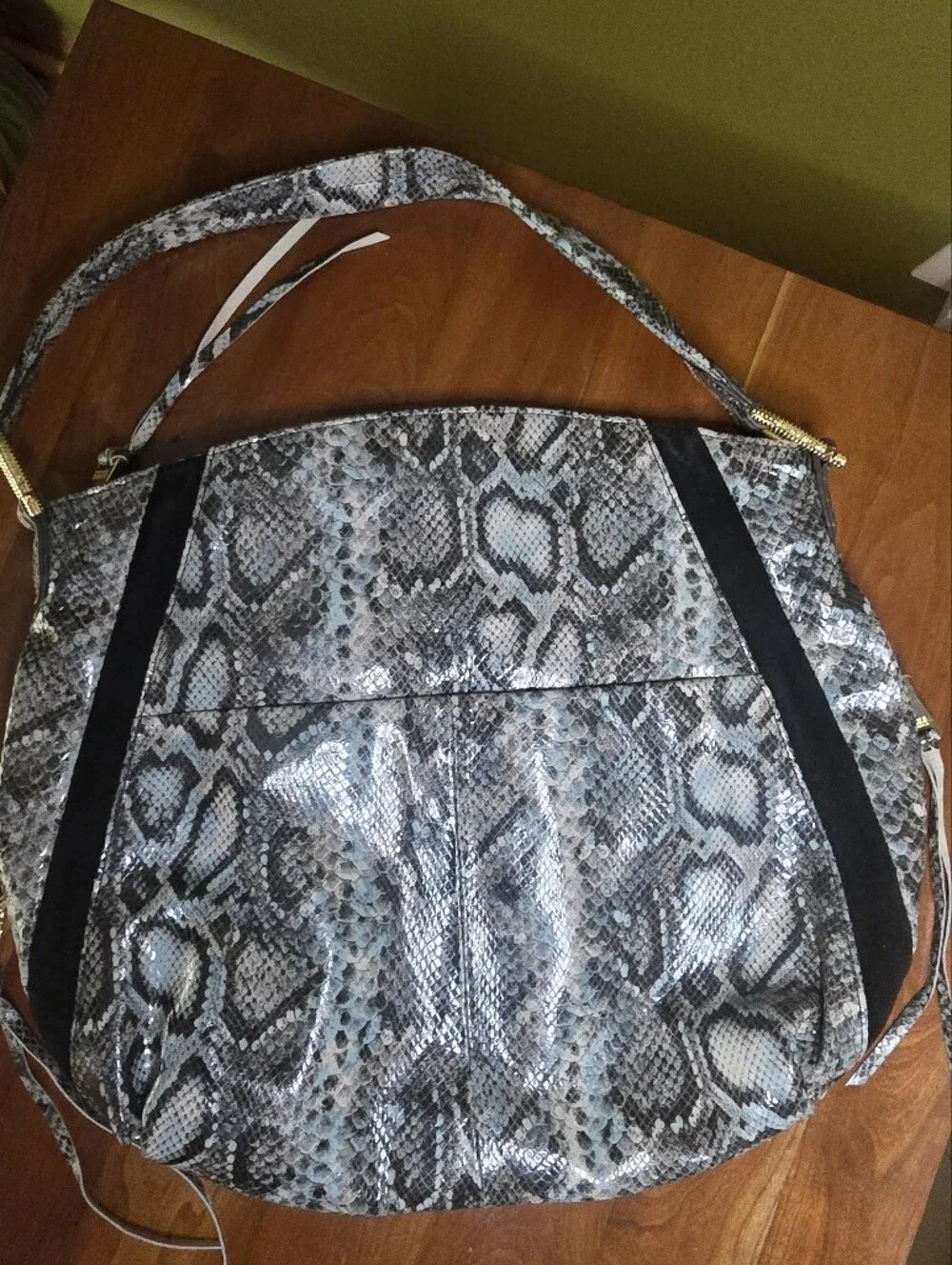 Aimee Kestenberg XL Tuscany Hobo Bag Snakeskin Print